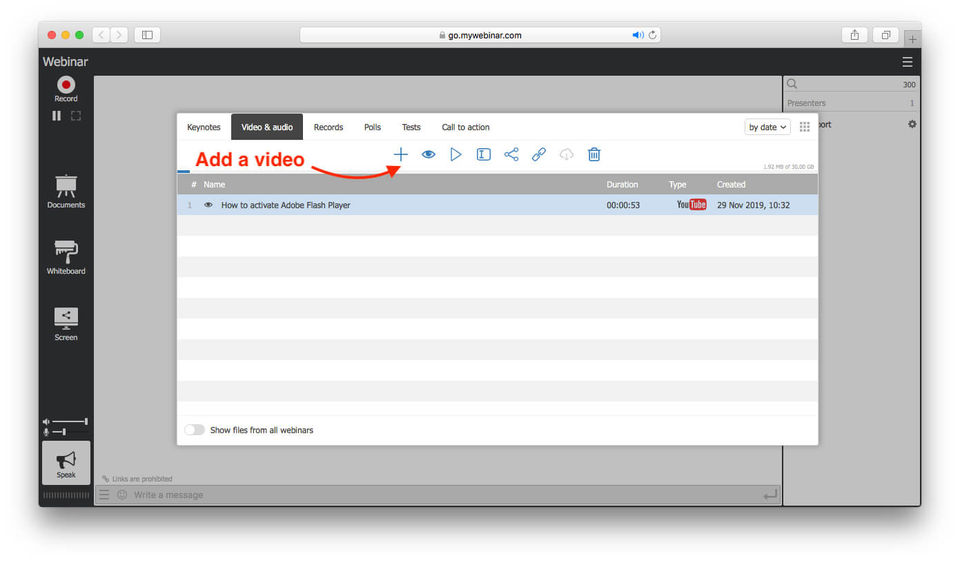 MyOwnConference screenshot