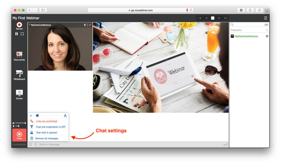 MyOwnConference screenshot
