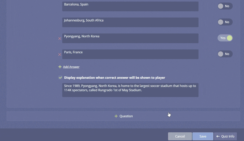 myQuiz screenshot 1