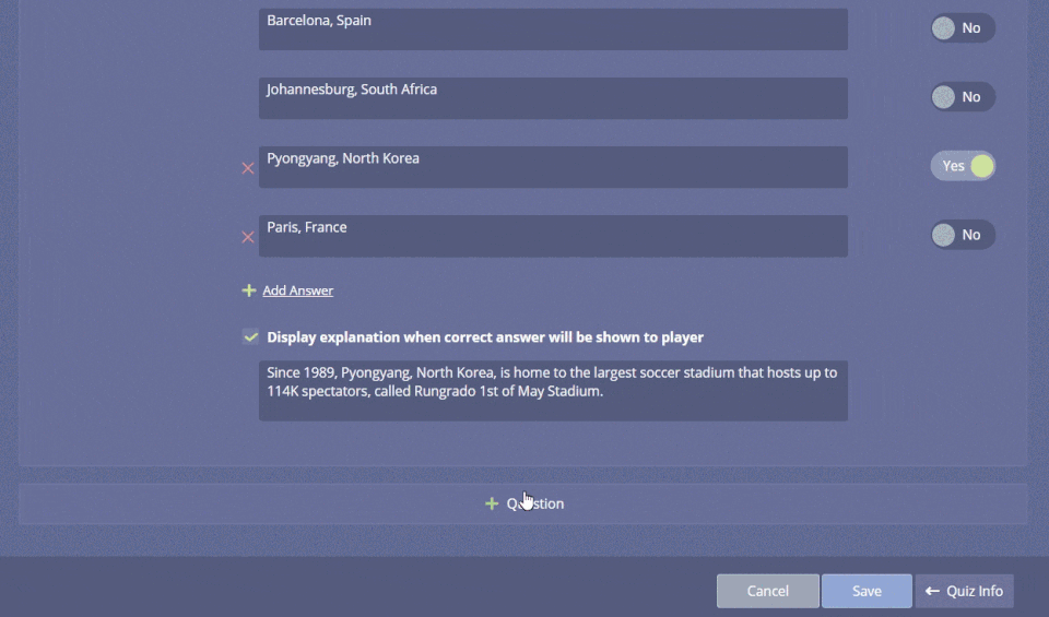 myQuiz screenshot 2