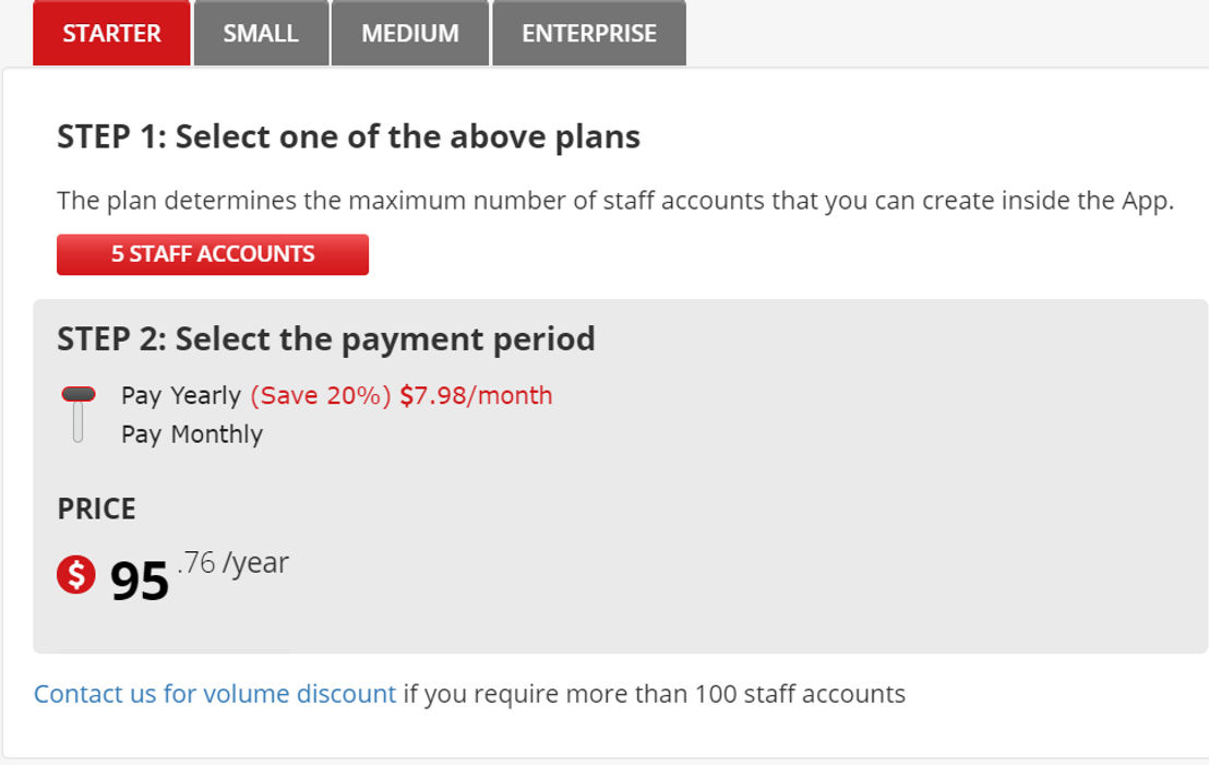 My Work Scheduler pricing 2