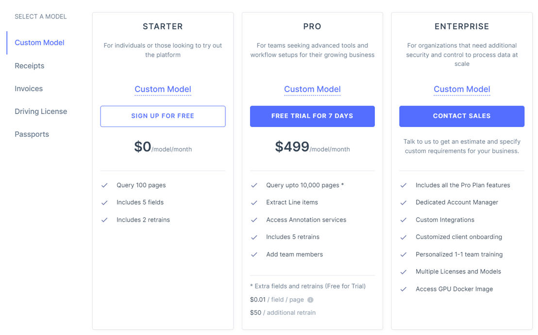 Nanonets pricing