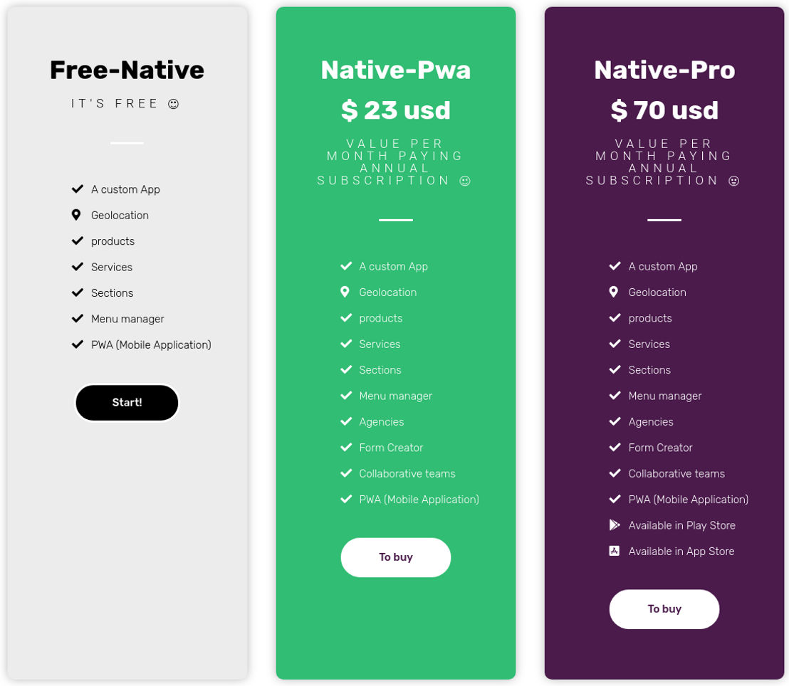 Native pricing 2