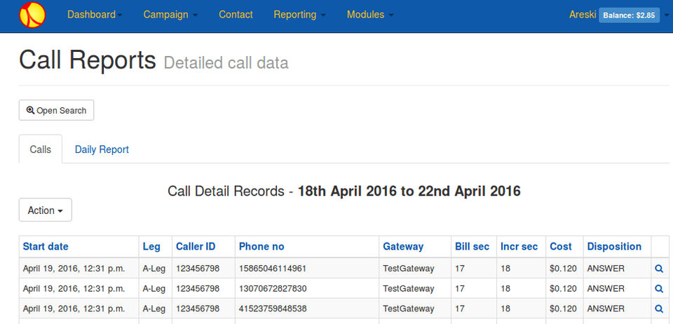 Newfies-Dialer screenshot 2