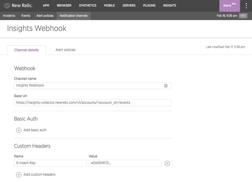 New Relic Alerts screenshot 2
