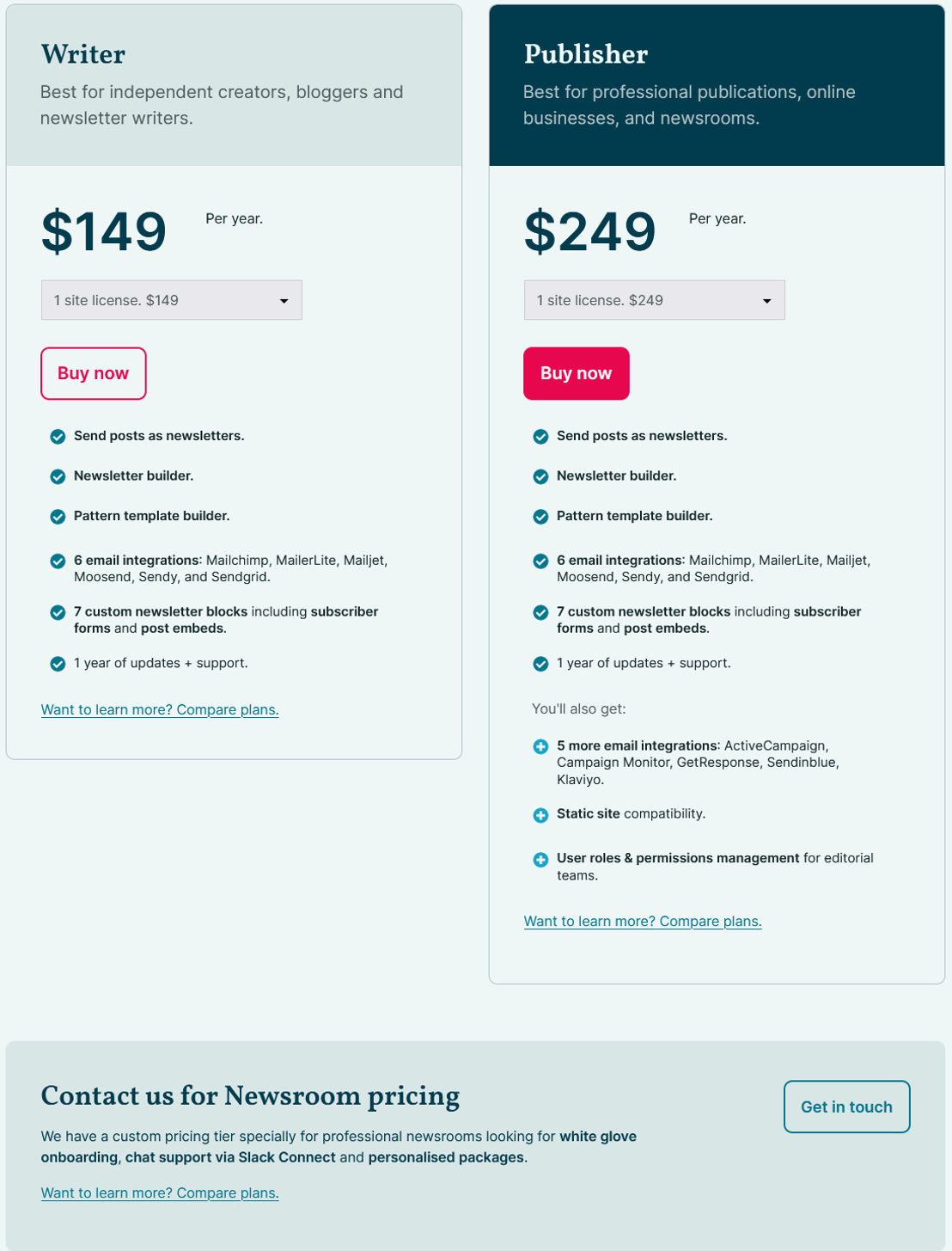 Newsletter Glue pricing 1