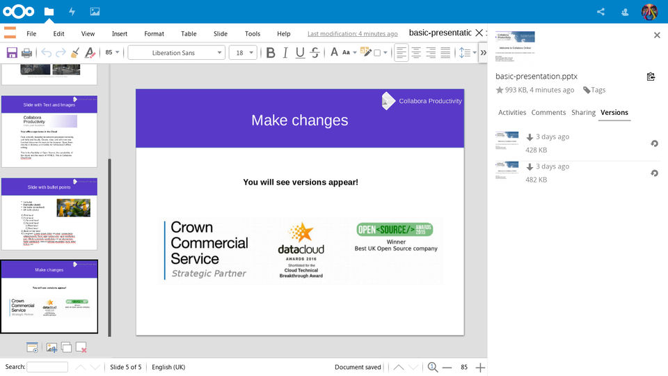 Nextcloud screenshot