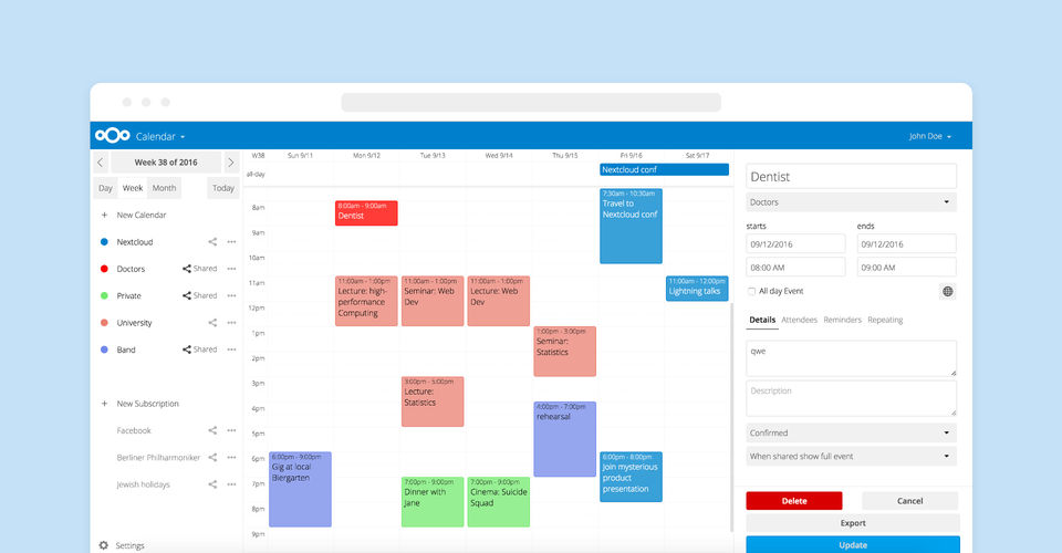 Nextcloud screenshot