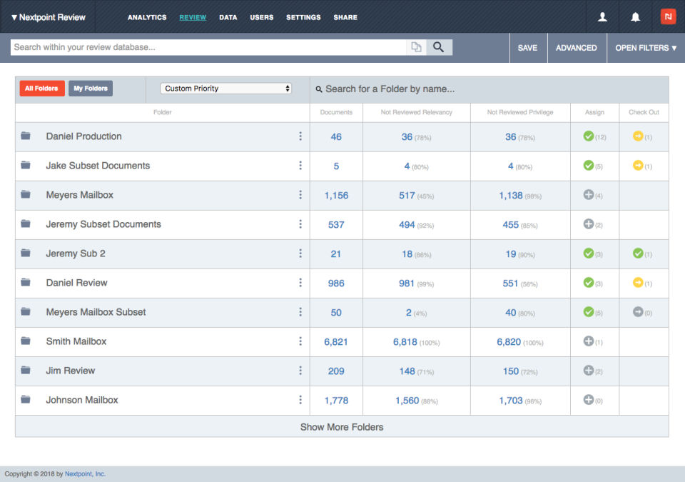 Nextpoint screenshot 2