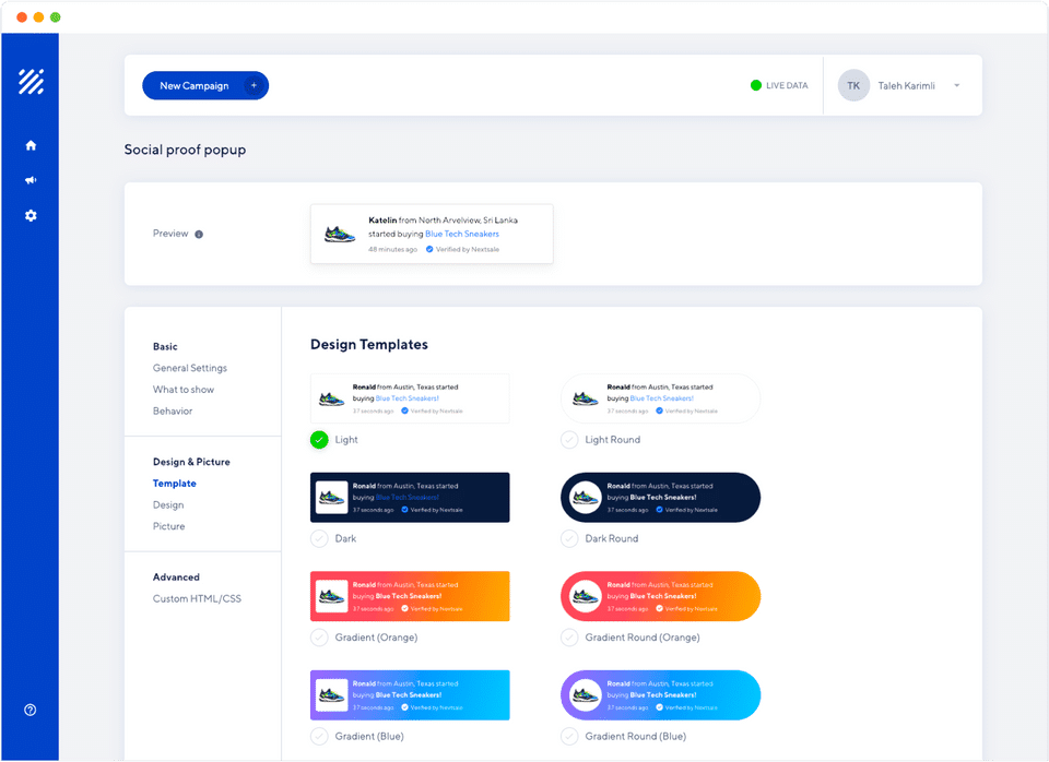 Nextsale screenshot