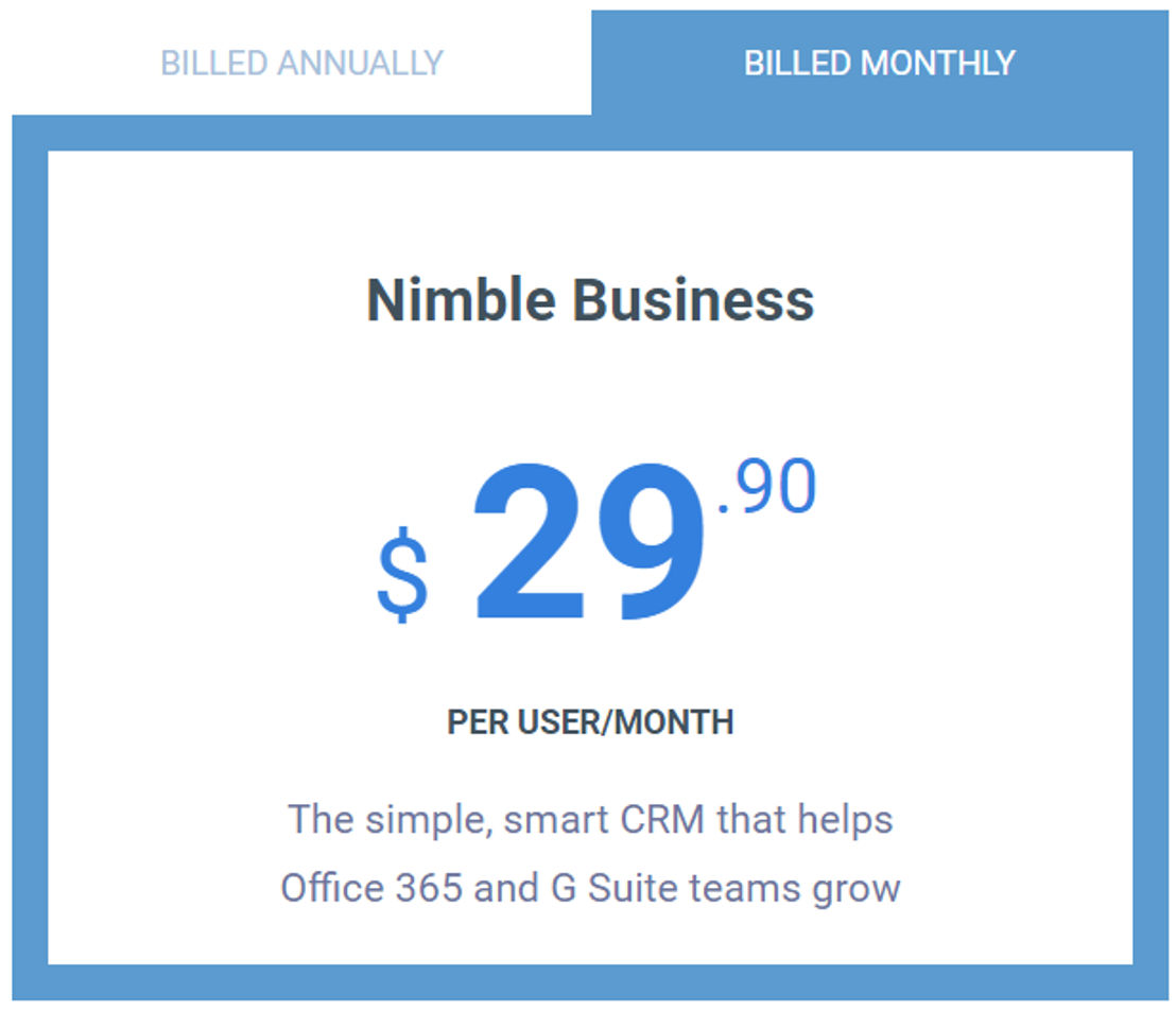 Nimble pricing 1