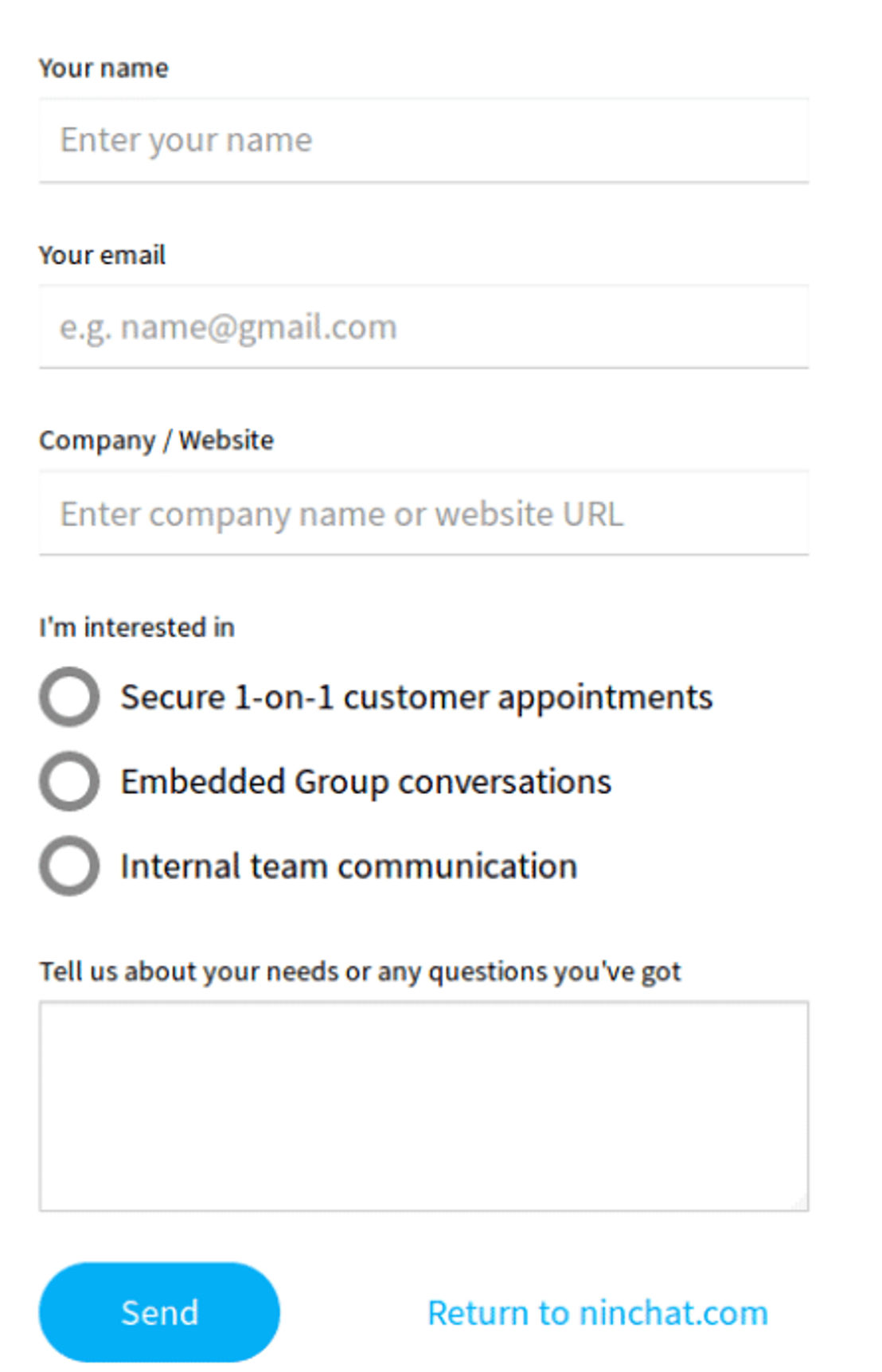 NinChat pricing 1