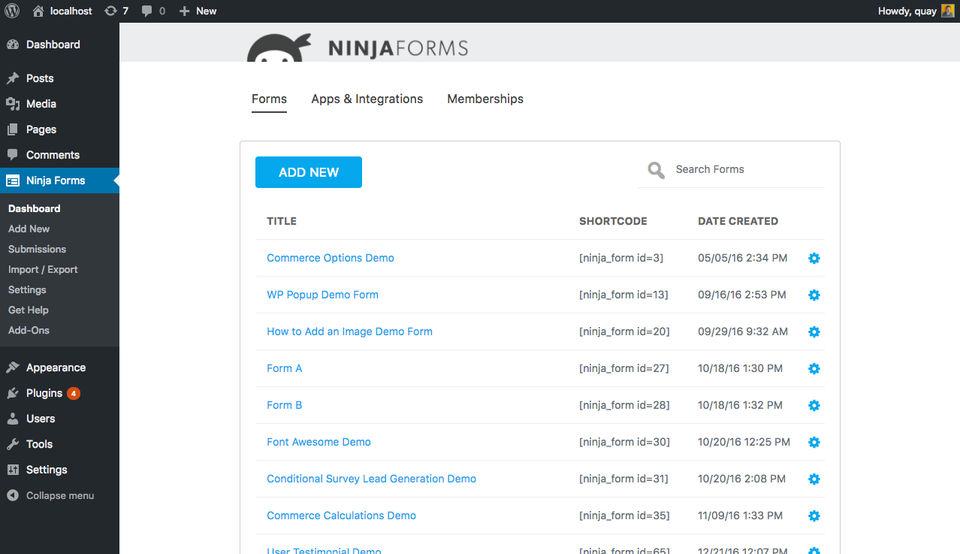 Ninja Forms screenshot 3
