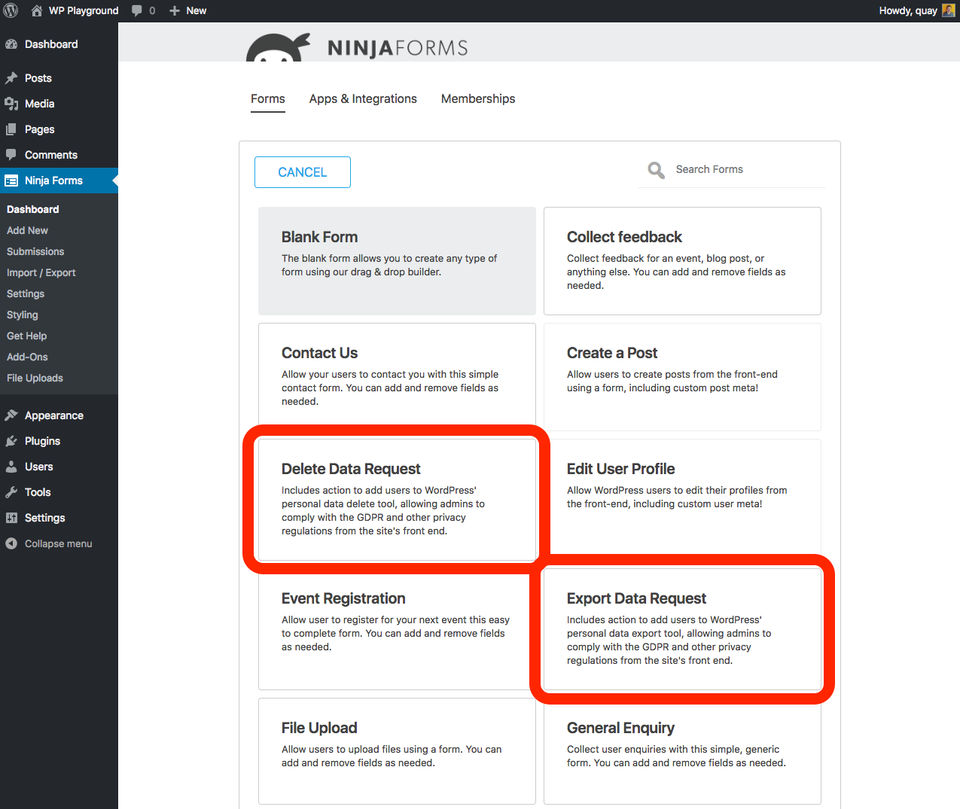Ninja Forms screenshot 1