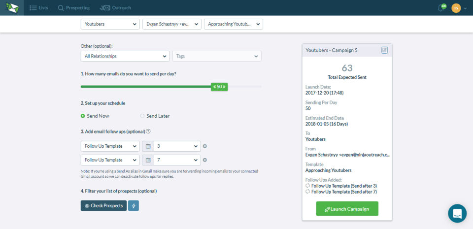 NinjaOutreach screenshot