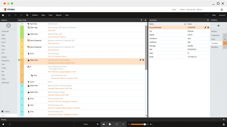 Nintex RPA screenshot