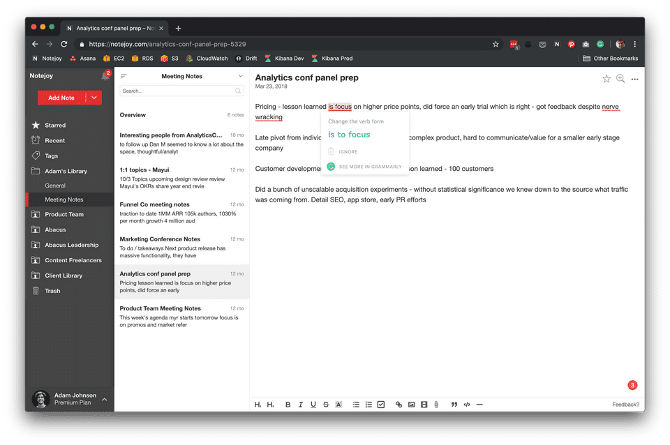 Notejoy screenshot