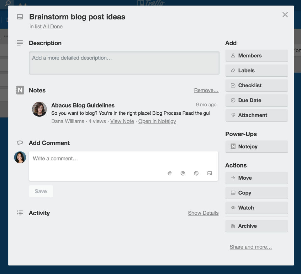 Notejoy screenshot