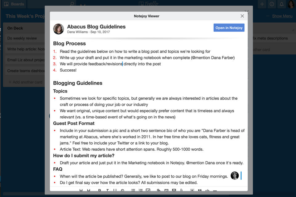 Notejoy screenshot