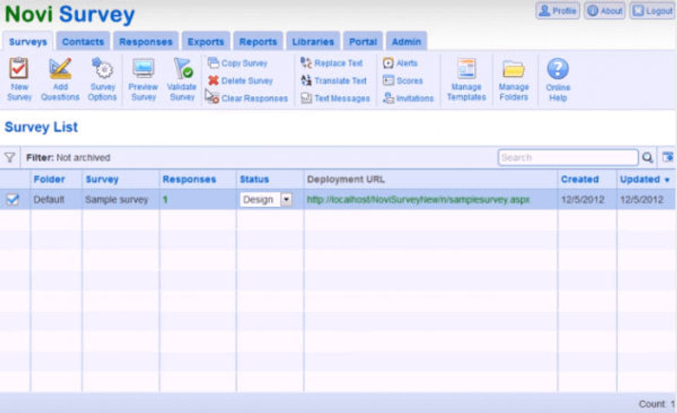 Novi Survey screenshot 1