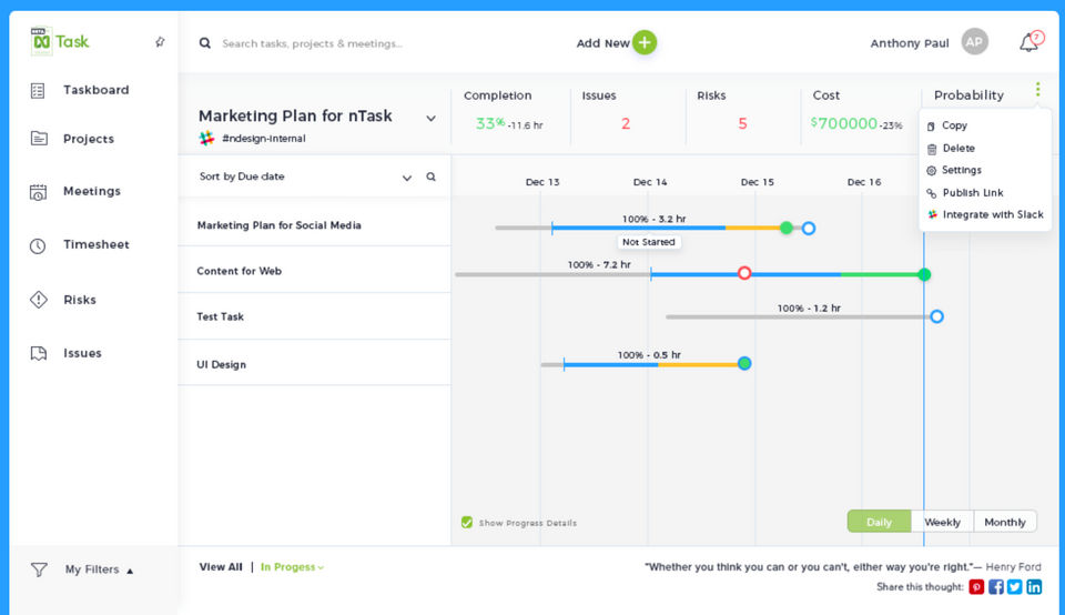 nTask screenshot 4