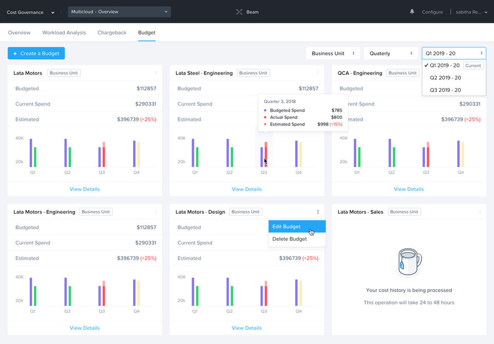 Nutanix Beam screenshot 1