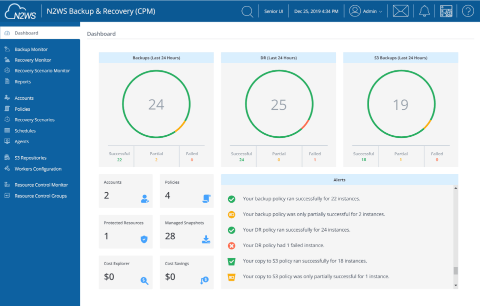 N2WS Backup screenshot