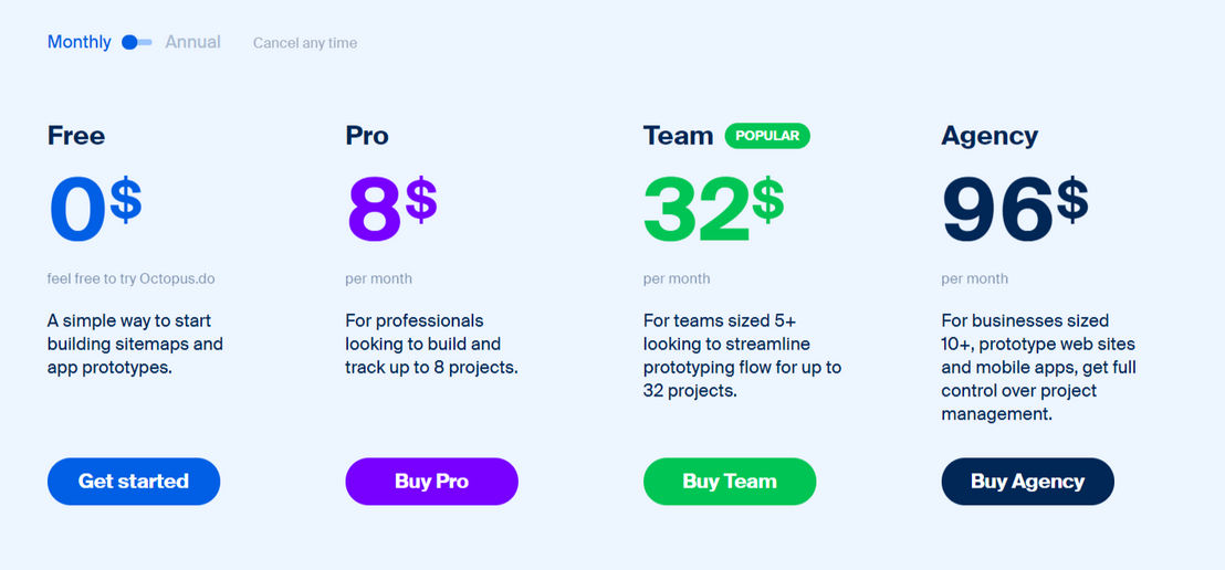 Octopus.do pricing 1