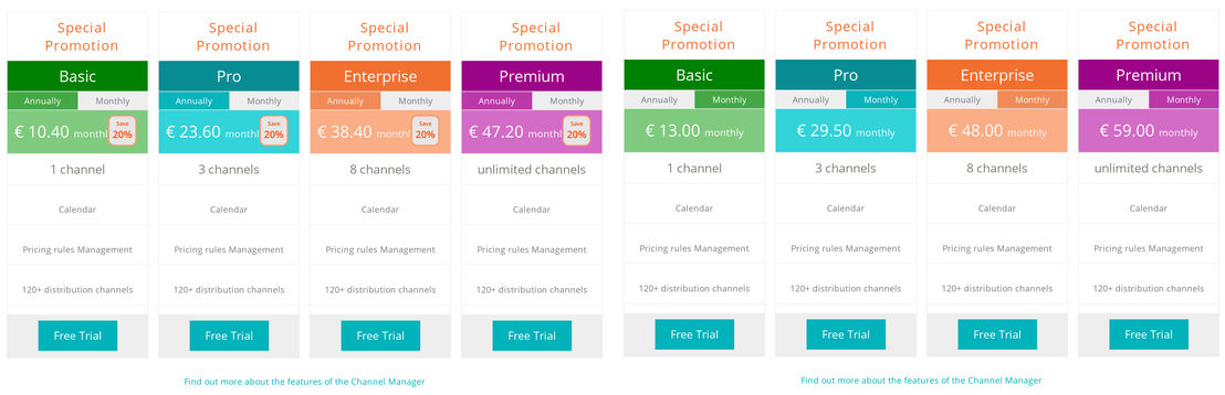 Octorate Channel Manager pricing 1