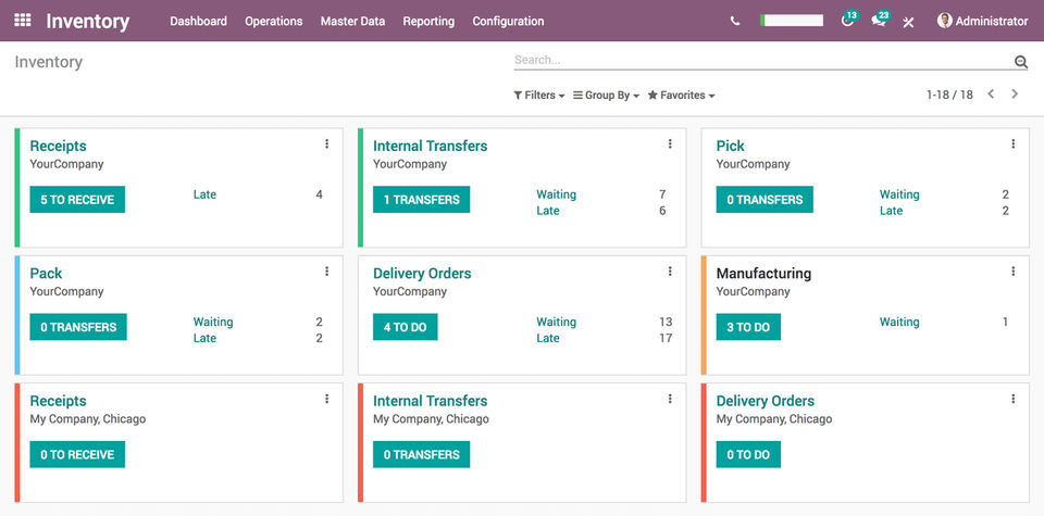 Odoo Inventory screenshot 1