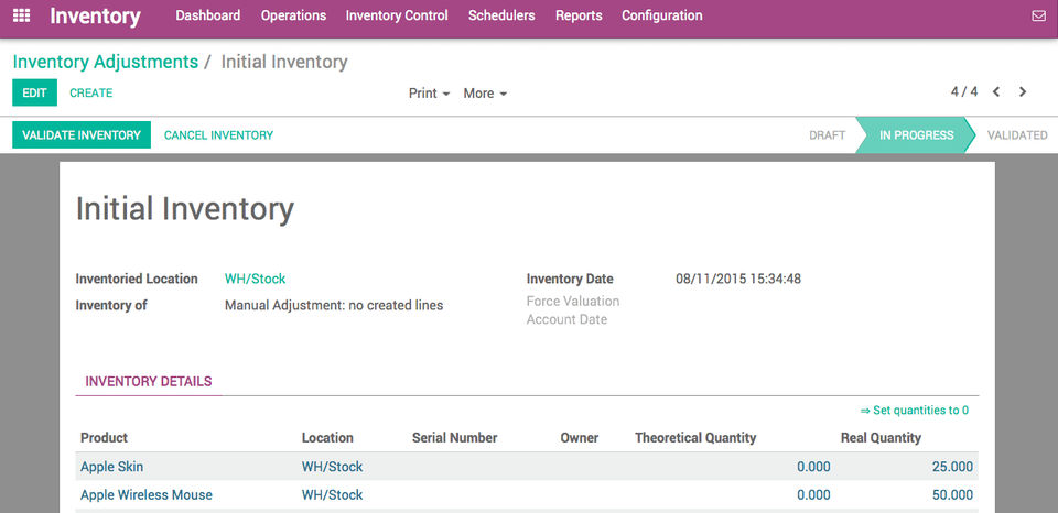 Odoo Inventory screenshot 3