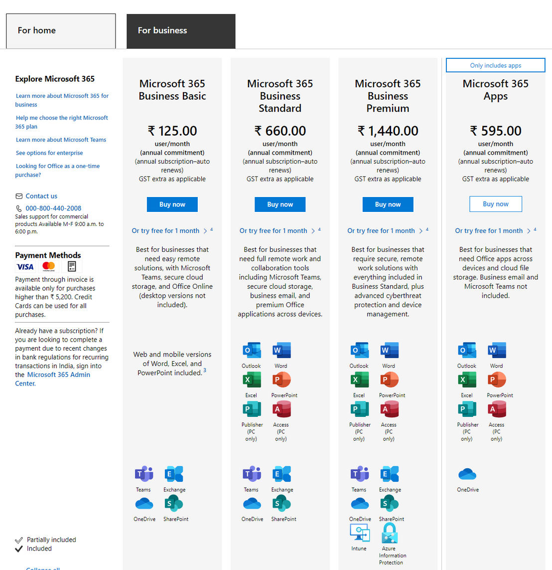 Office 365 pricing 1