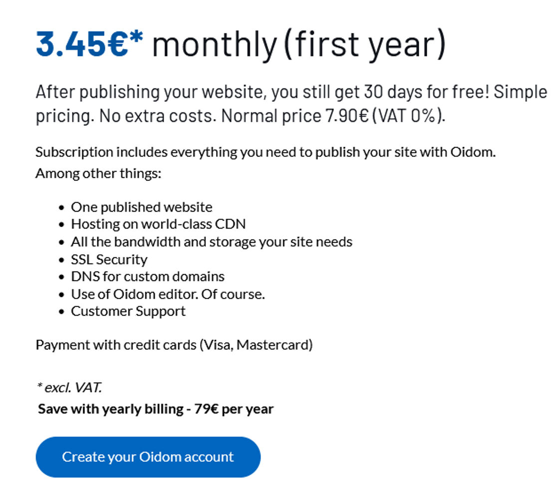 Oidom pricing 1