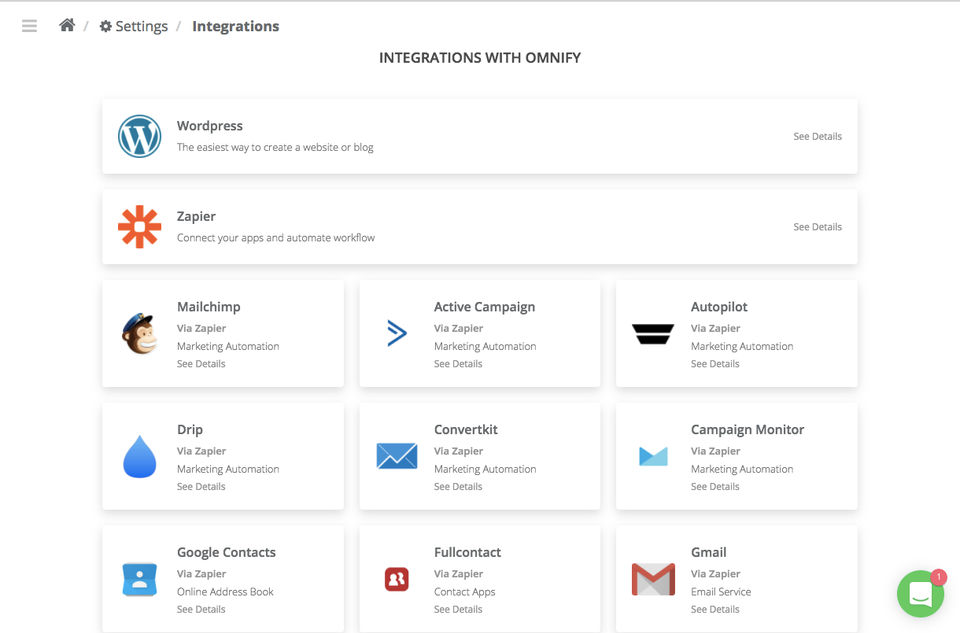 Omnify screenshot