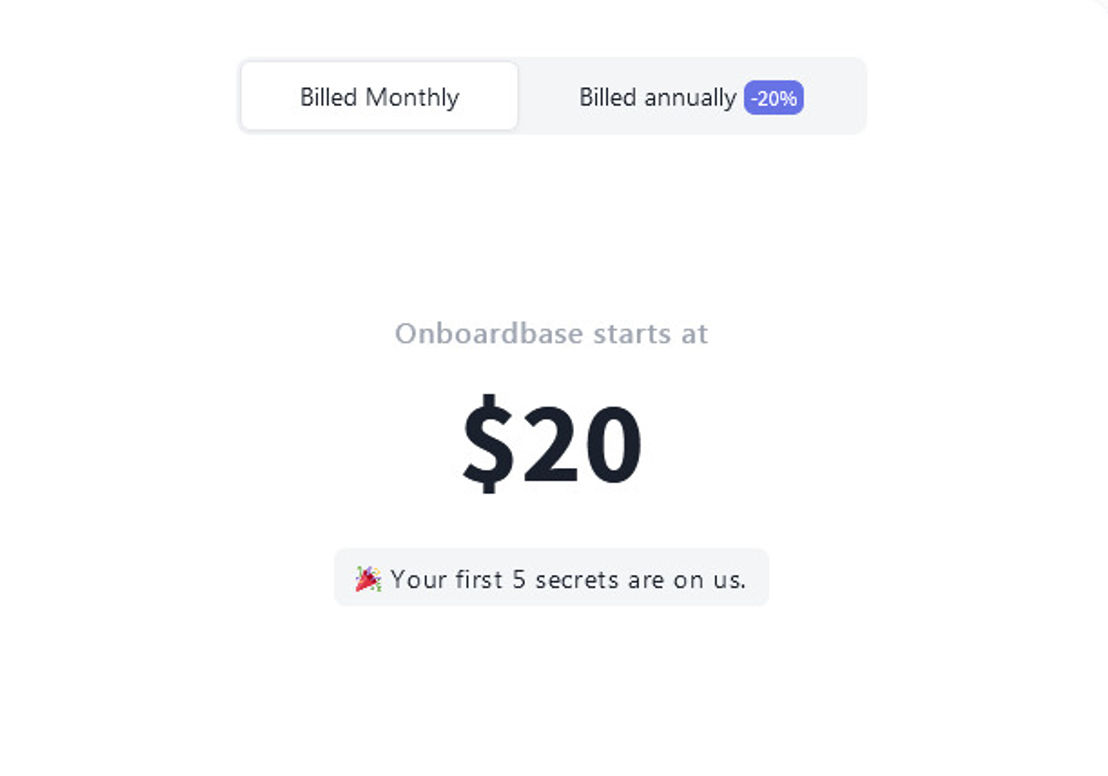 Onboardbase pricing 1