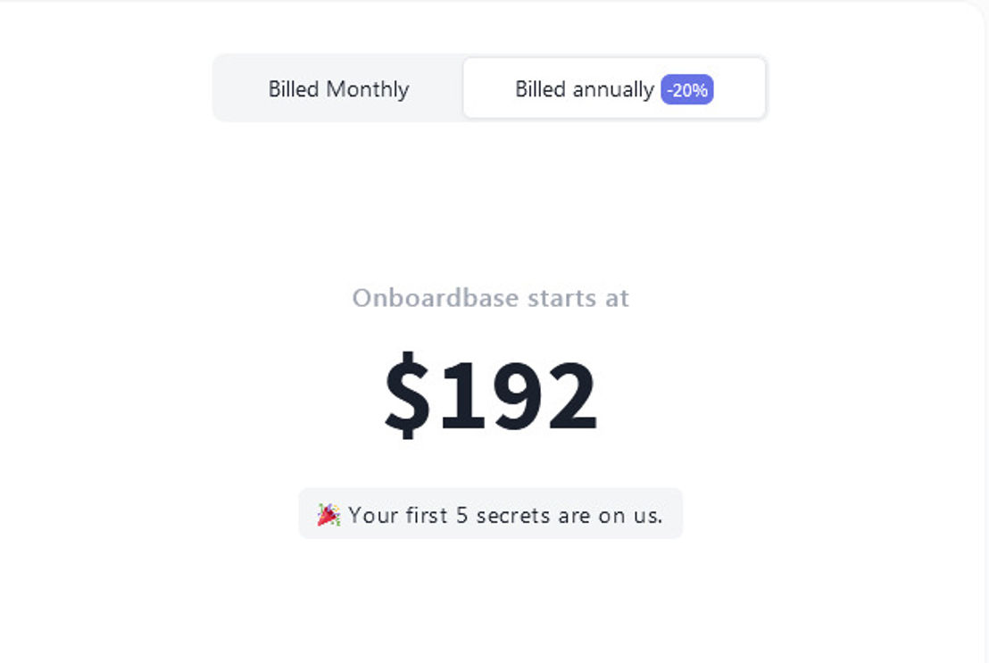 Onboardbase pricing 2