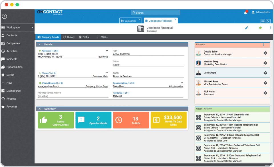 OnContact CRM screenshot 3
