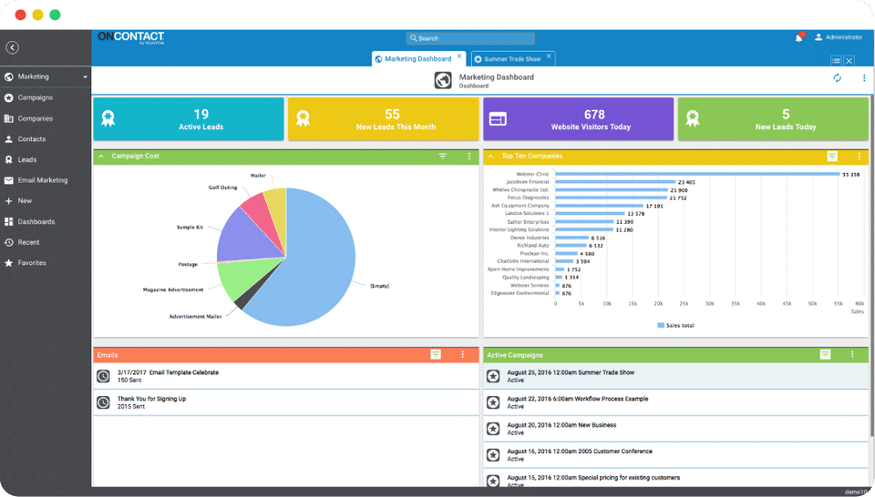 OnContact CRM screenshot 2