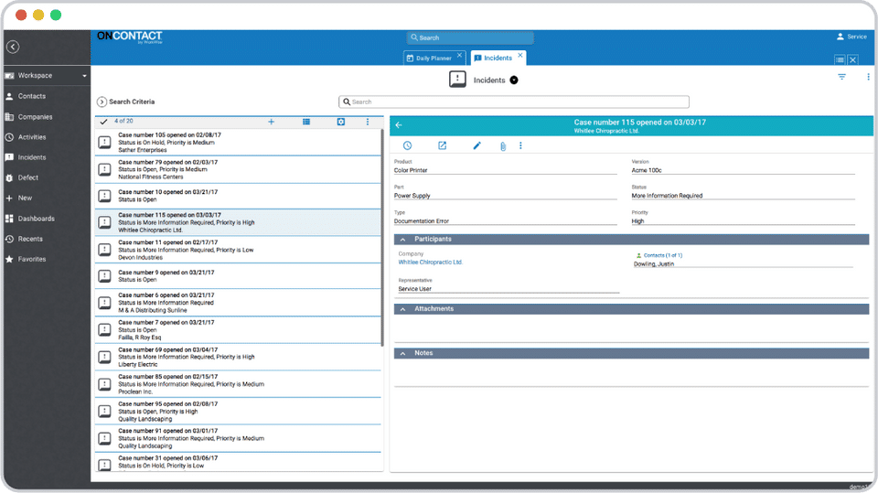 OnContact CRM screenshot 1