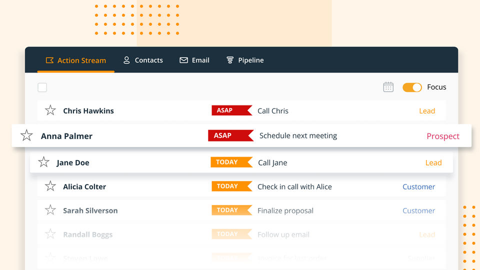 OnePageCRM screenshot