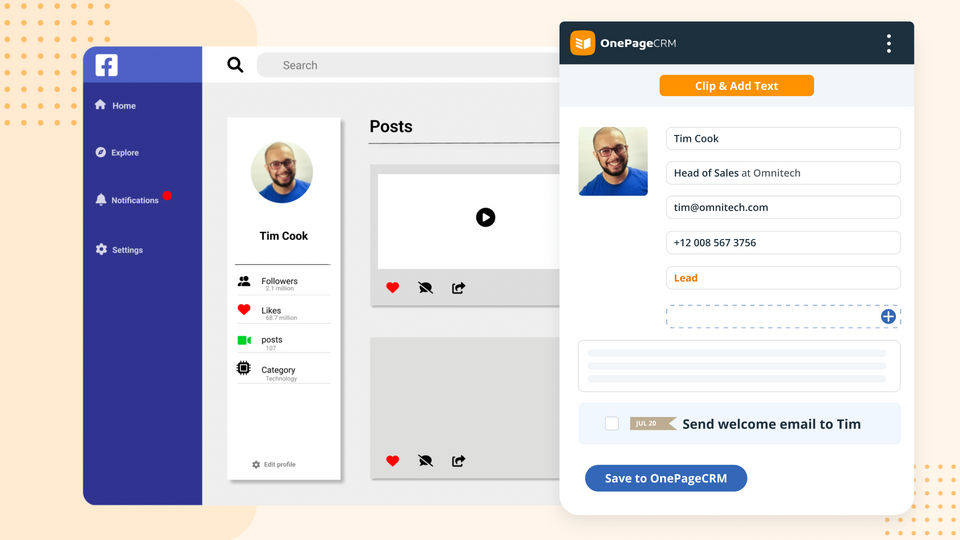 OnePageCRM screenshot