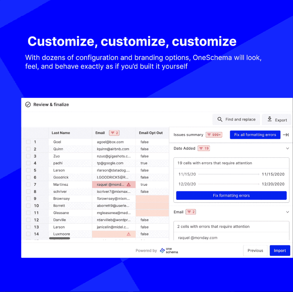 OneSchema screenshot 1