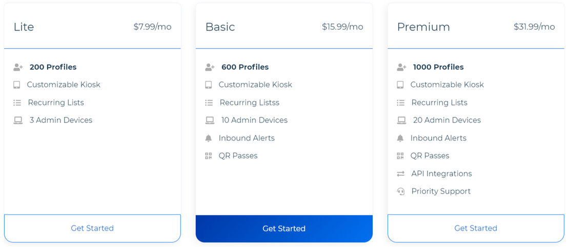 OneTap Check-In pricing 2