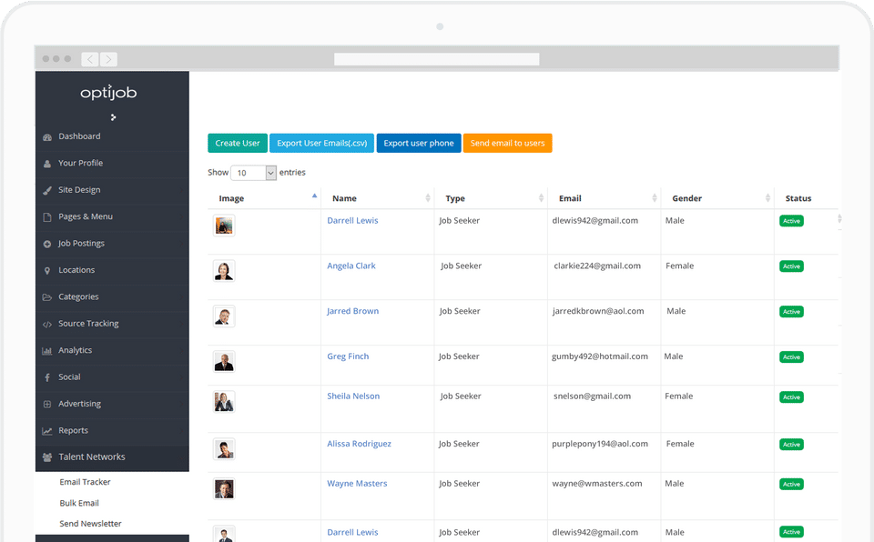 OptiJob screenshot 2