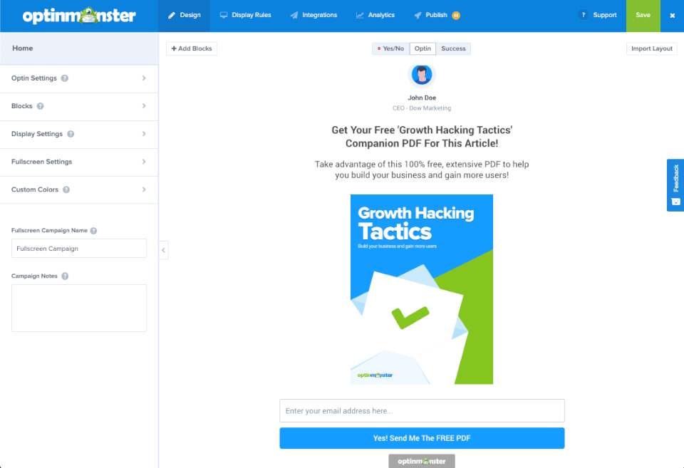 OptinMonster screenshot 2