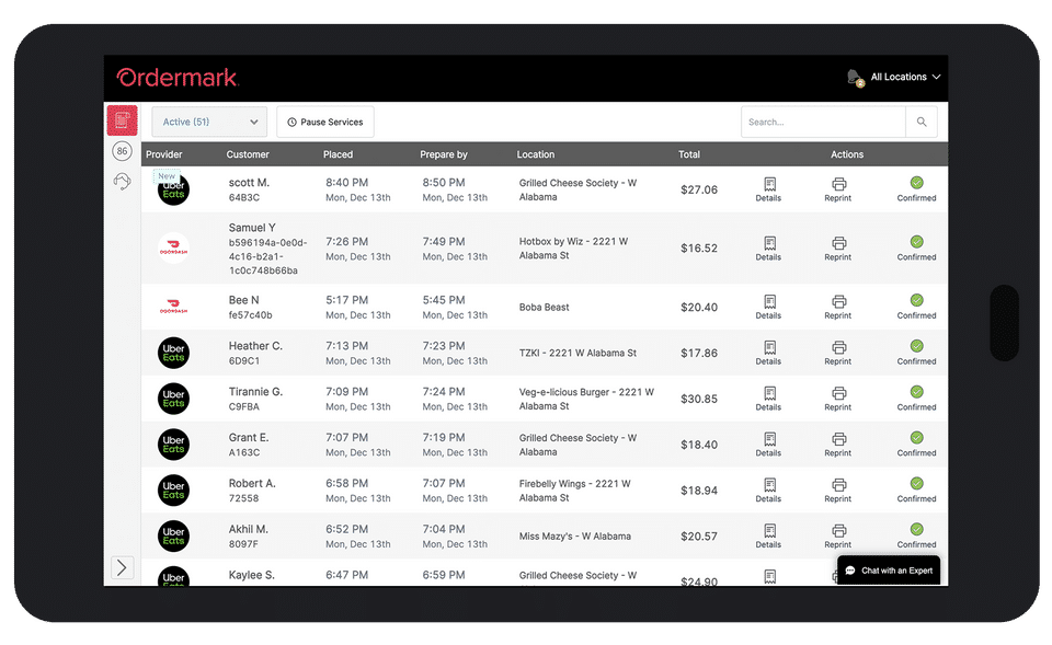 Ordermark screenshot 2