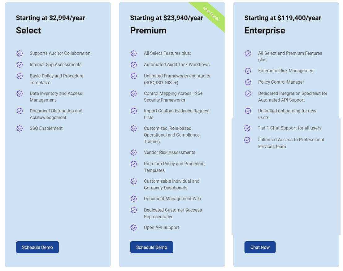 Ostendio MyVCM pricing 1