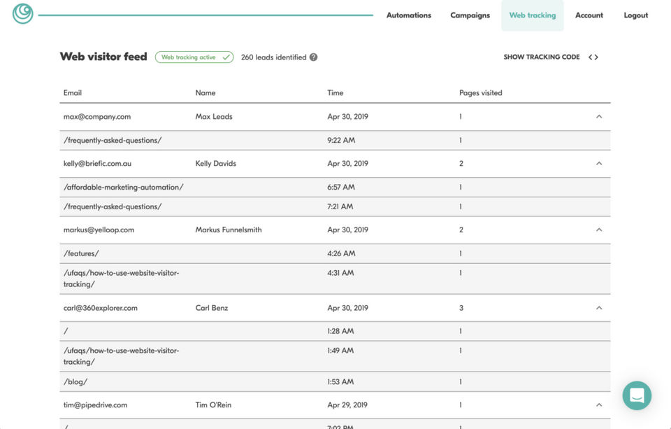 Outfunnel screenshot 2