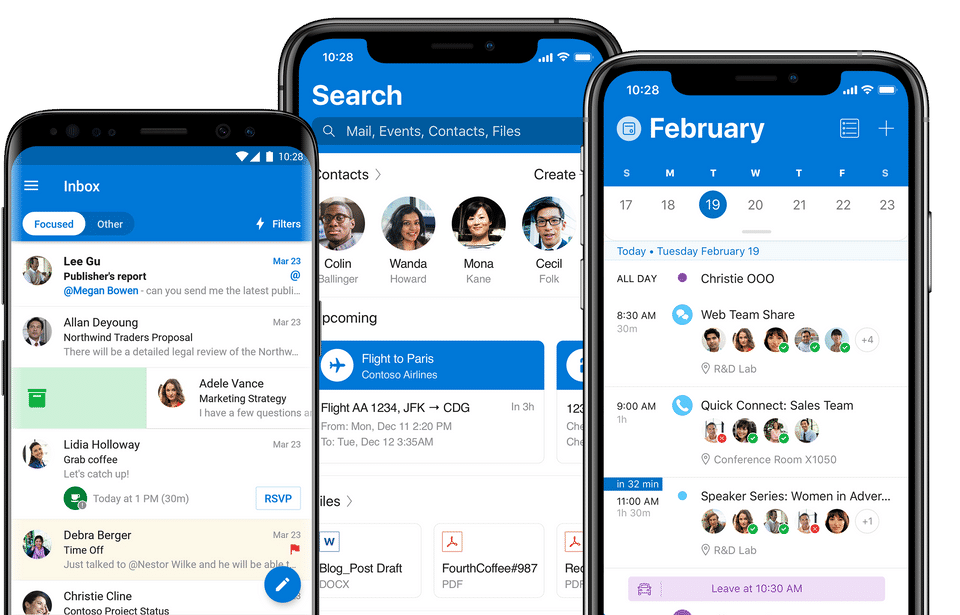 Outlook screenshot 1