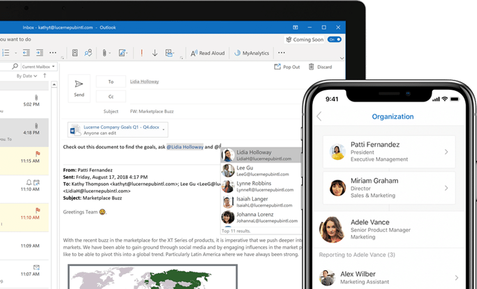 Outlook screenshot 3